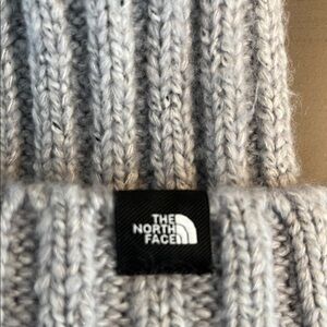 The North Face Light Gray Knit Hat - unisex